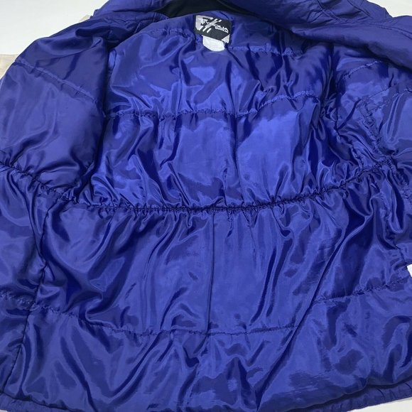 Vtg Tyrolia Skiwear By Head Womens Jacket Coat Full Zip Blue Size 10 Hood Nylon - Picture 6 of 6